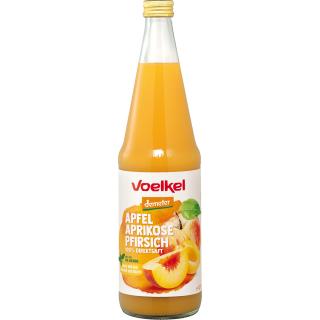 Apfel-Aprikose-Pfirsichsaft