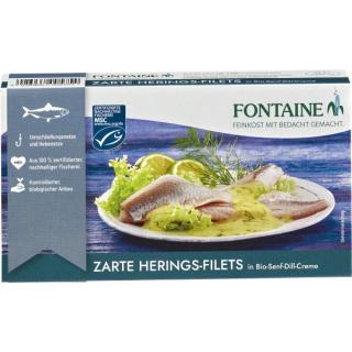Heringsfilets in Senf-Dill