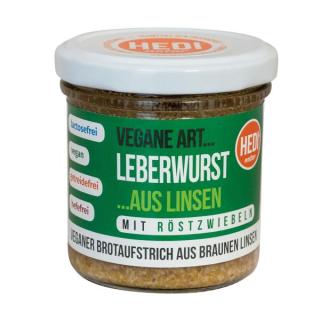Leberwurst aus Linsen Röstzwiebeln
