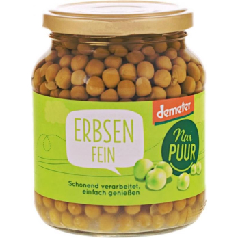 Erbsen, kleines Glas