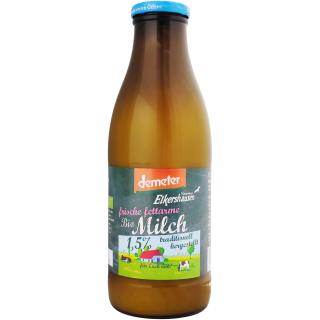 Demeter fettarme Milch 1,5% Flasche