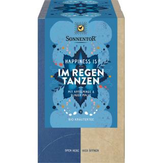 Im Regen tanzen Tee Happiness is