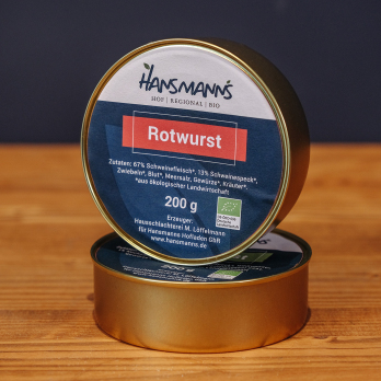 Hansmanns Rotwurst in der Dose