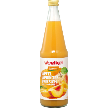 Apfel-Aprikose-Pfirsichsaft