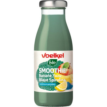 Smoothie Banane Yuzu blaue Spirulina