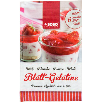 Blatt Gelatine weiß
