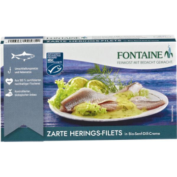 Heringsfilets in Senf-Dill
