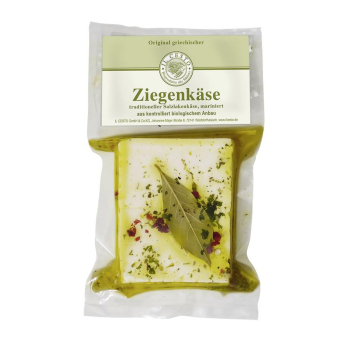 Ziegenweichkäse mariniert